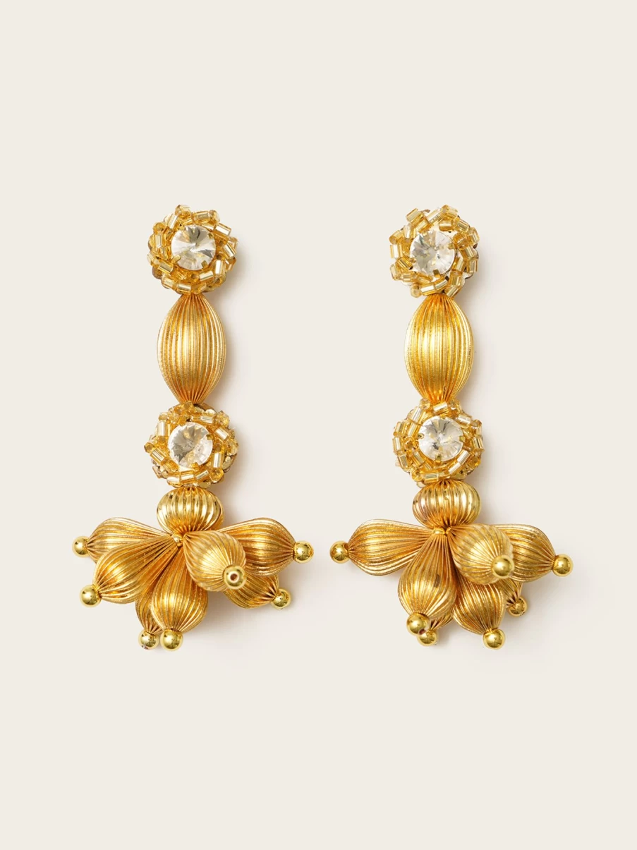 Vanina Women's Lys Earrings - Elegant Floral Design Handcrafted Jewelry